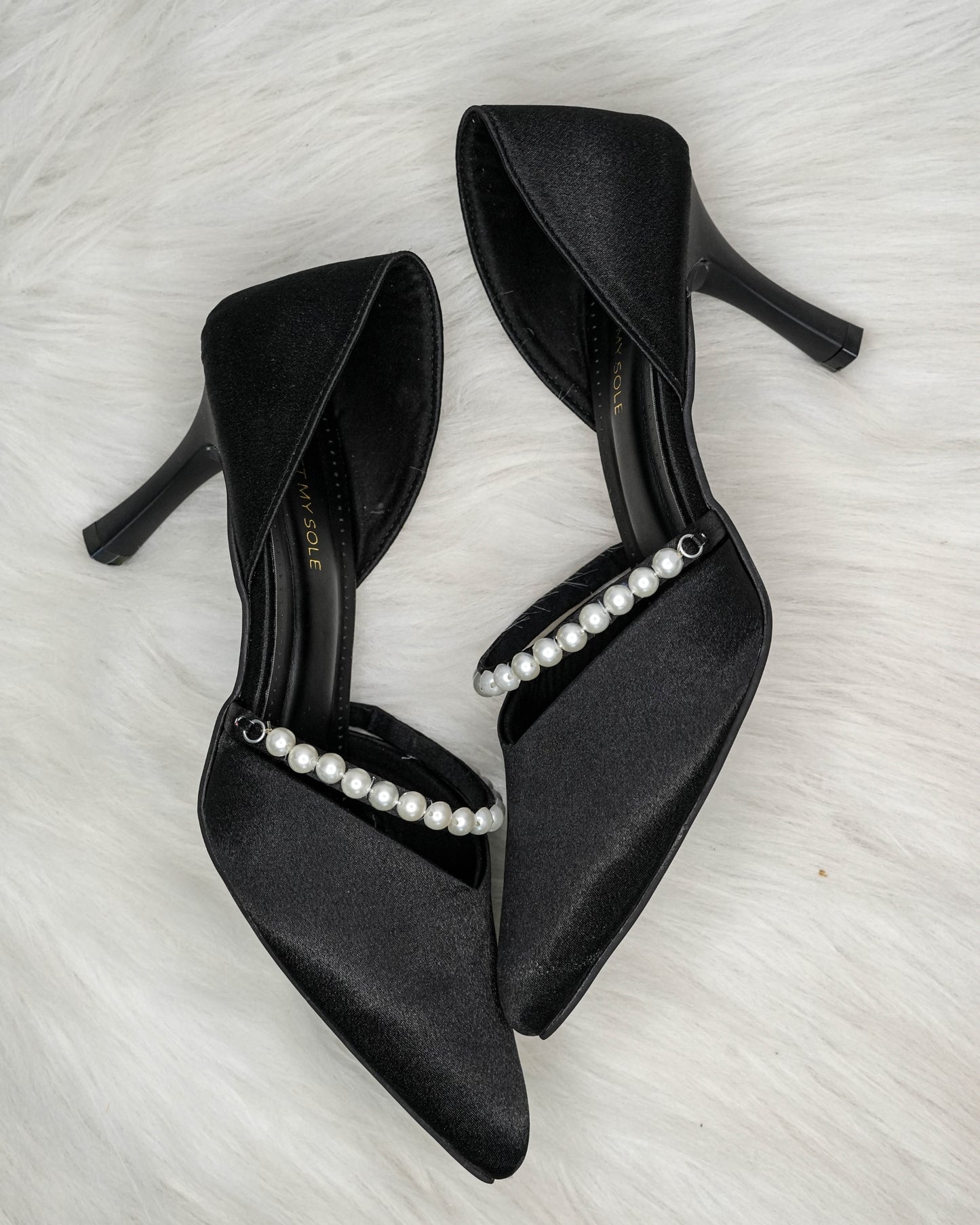 Blaire: Black Pearl Pumps/Heels - Top Sides