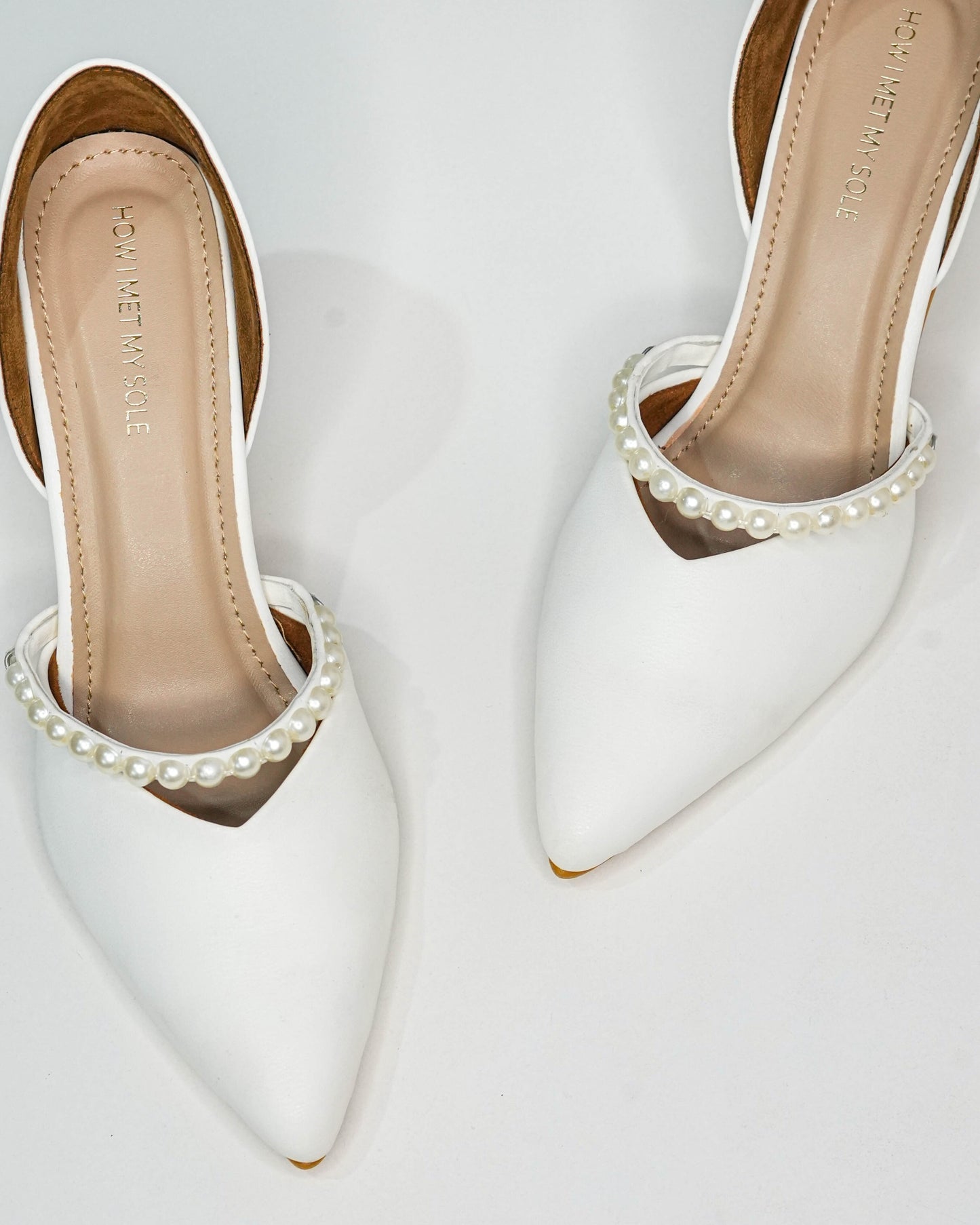 Blaire White Pearl Heel - Top Close UP