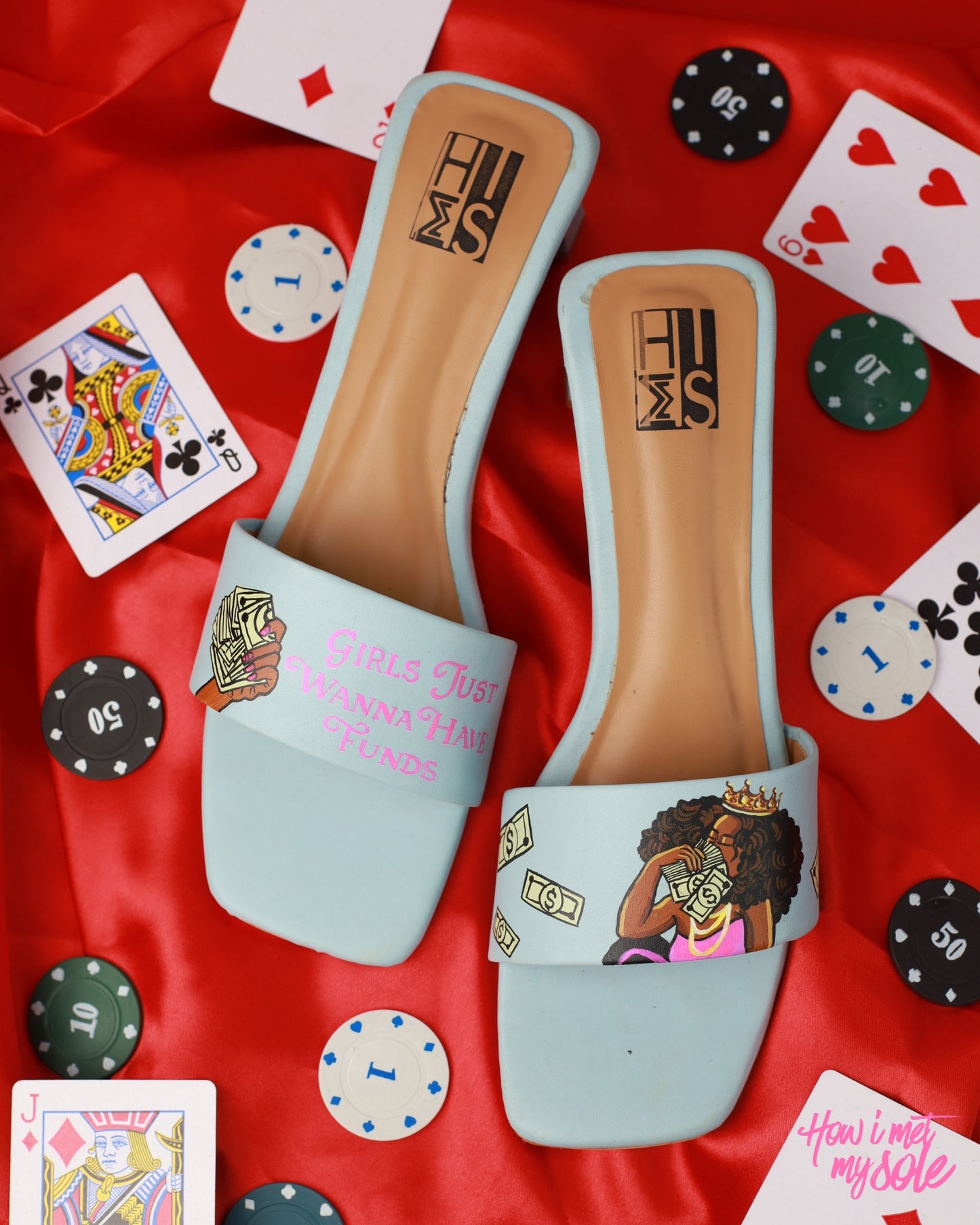 Hand-Painted CEO,OO,OO Open Toe Heels - Top