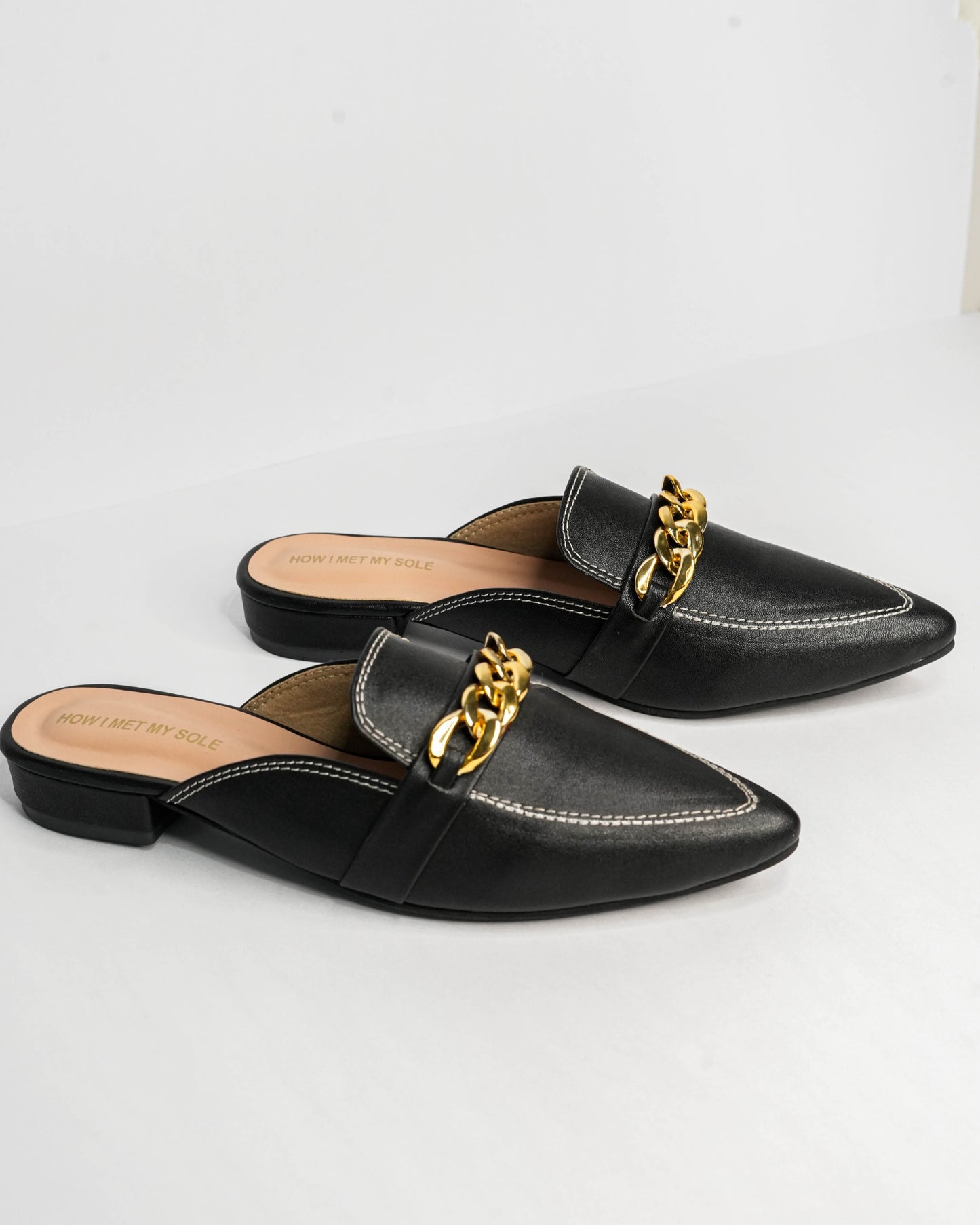 Donna Black Mules - Sides