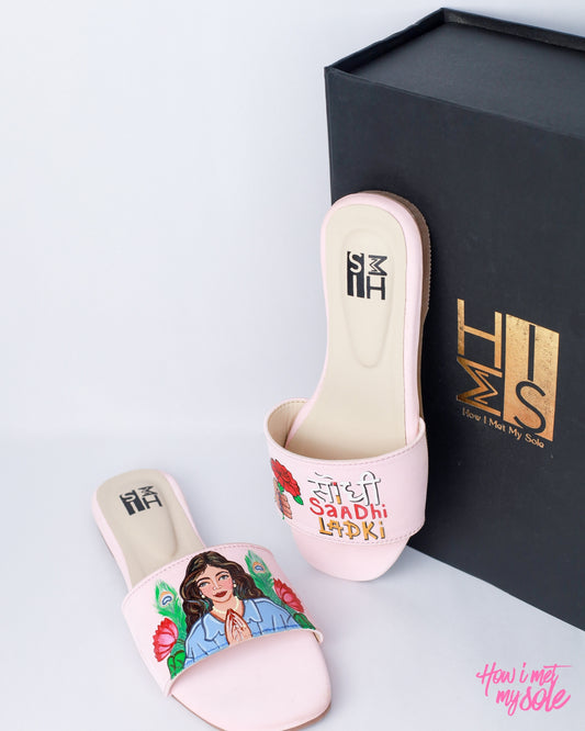 Hand-Painted Seedhi Shadi Ladki Slides - with box