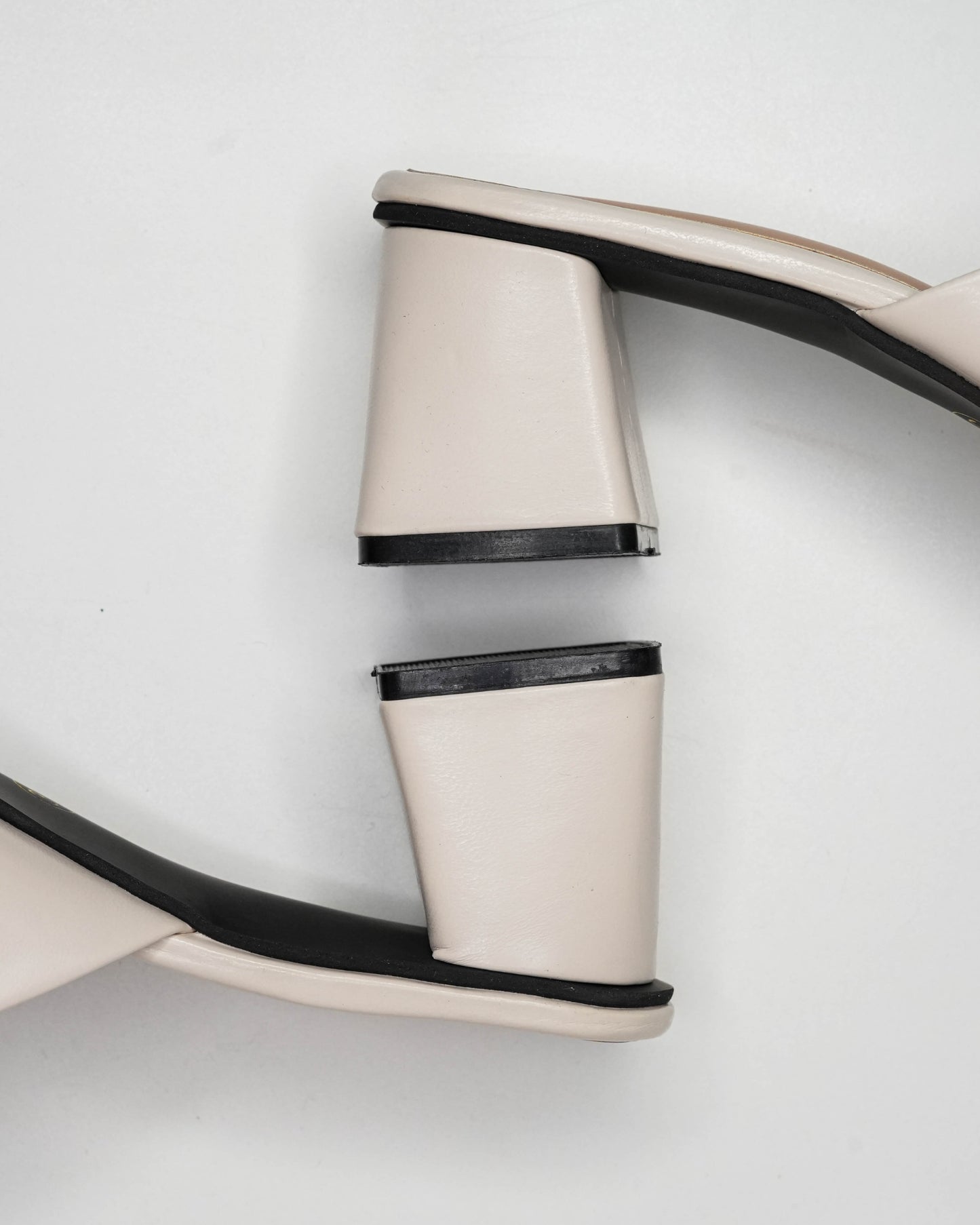 Serena Off-White Open Toe Heels - Showing Heels