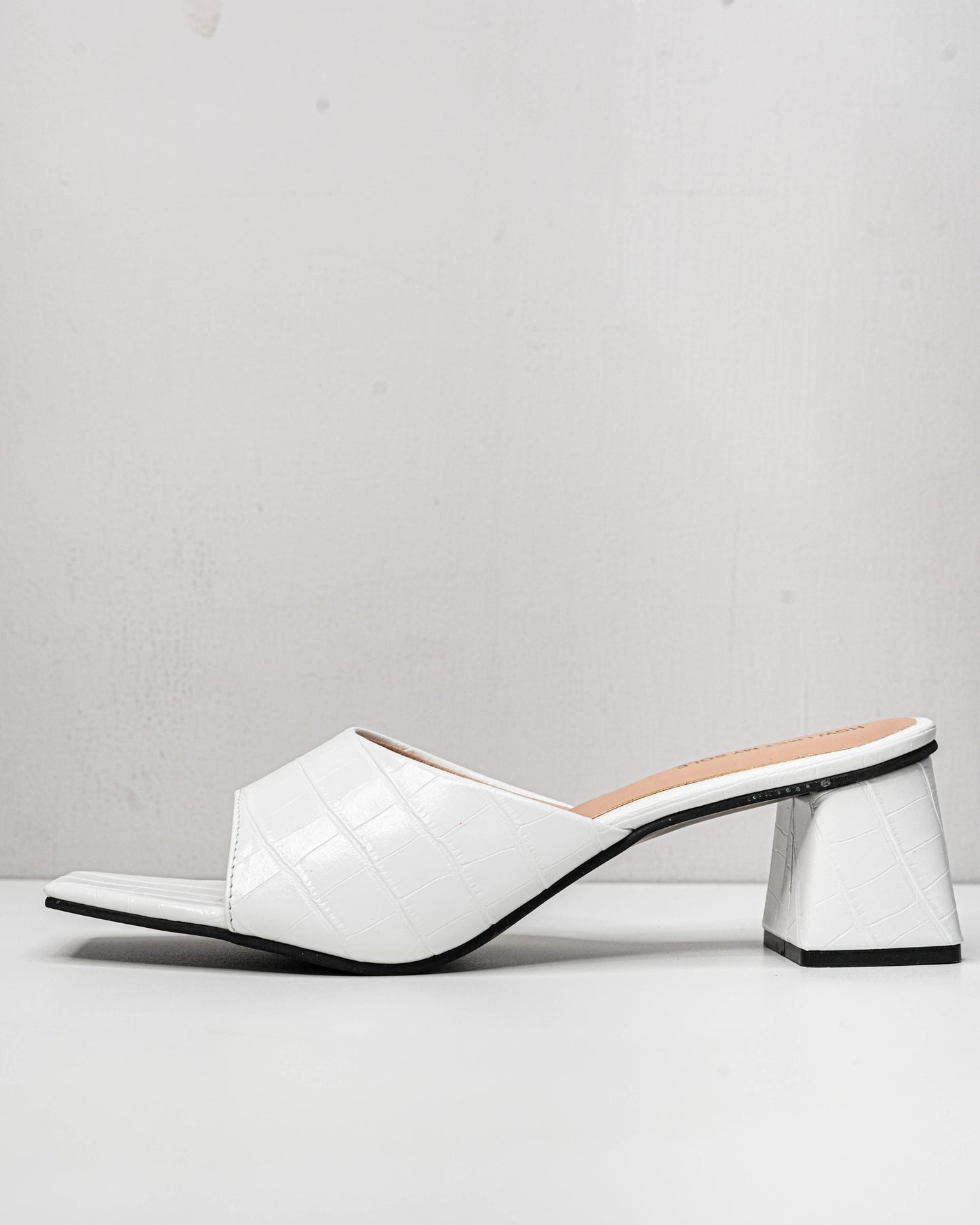 Serena White Open Toe Heels - side 1