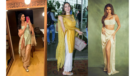Khushi kapoor in Fizzy Goblet’s Goldielovees jutti and others