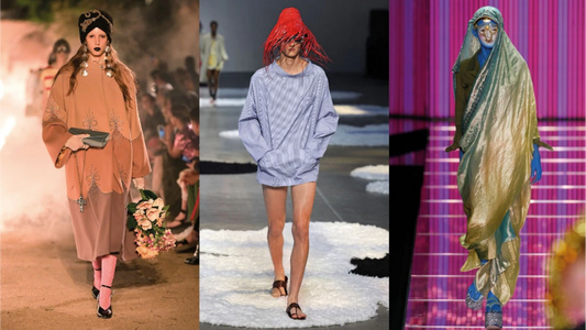 Models in Indian footwear heritage on the ramp - Kohlapuri Chappal