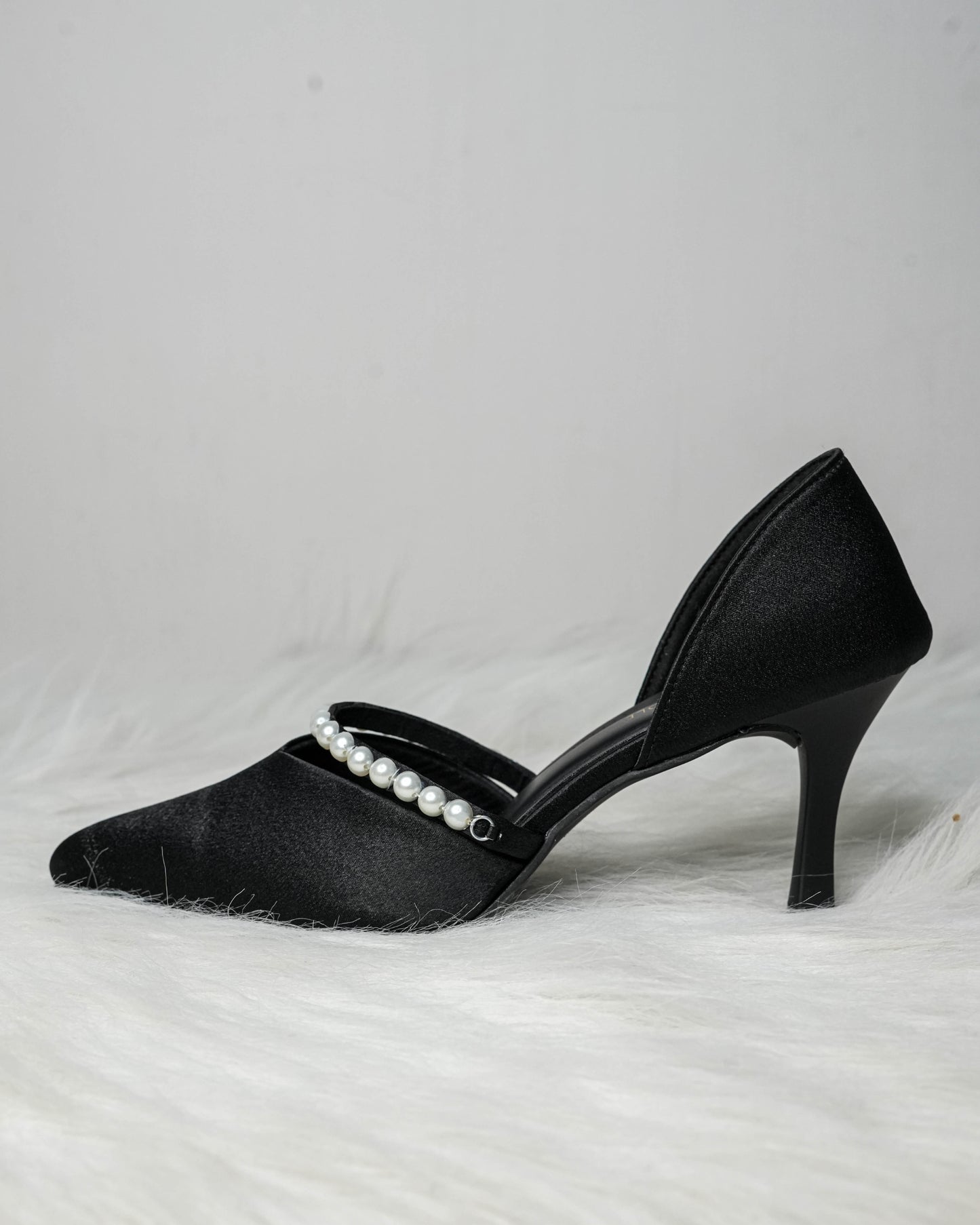 Blaire Black Pearl Heels - Side 1