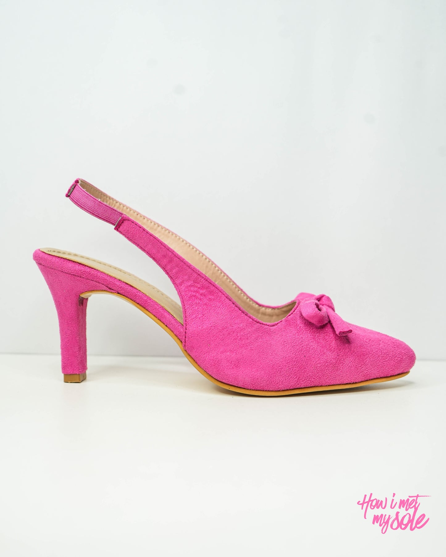 Bowtini Hot Pink Bow Heels / Sandals -  Side 1