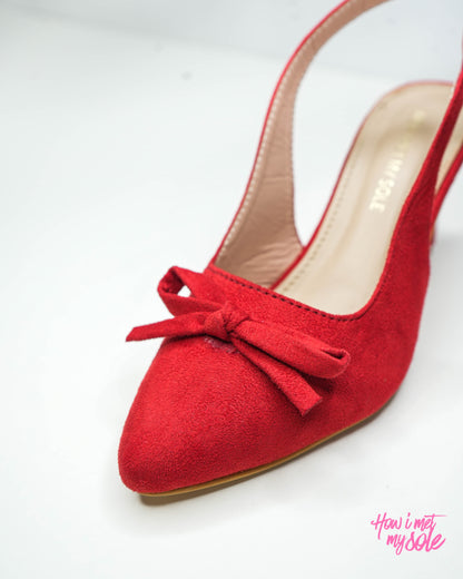 Bowtini Red Bow Heels / Sandals -  Side 2