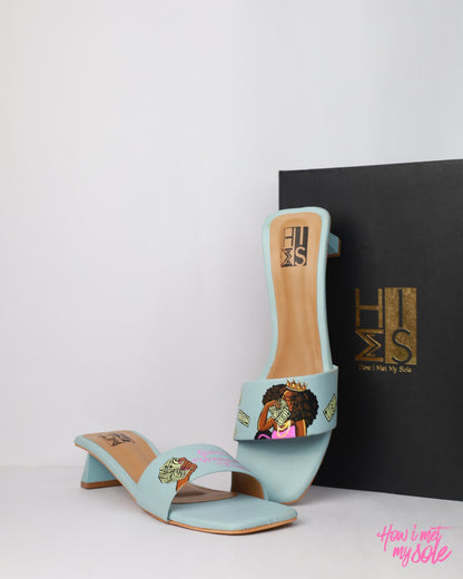 Hand-Painted CEO,OO,OO Open Toe Heels - With Box
