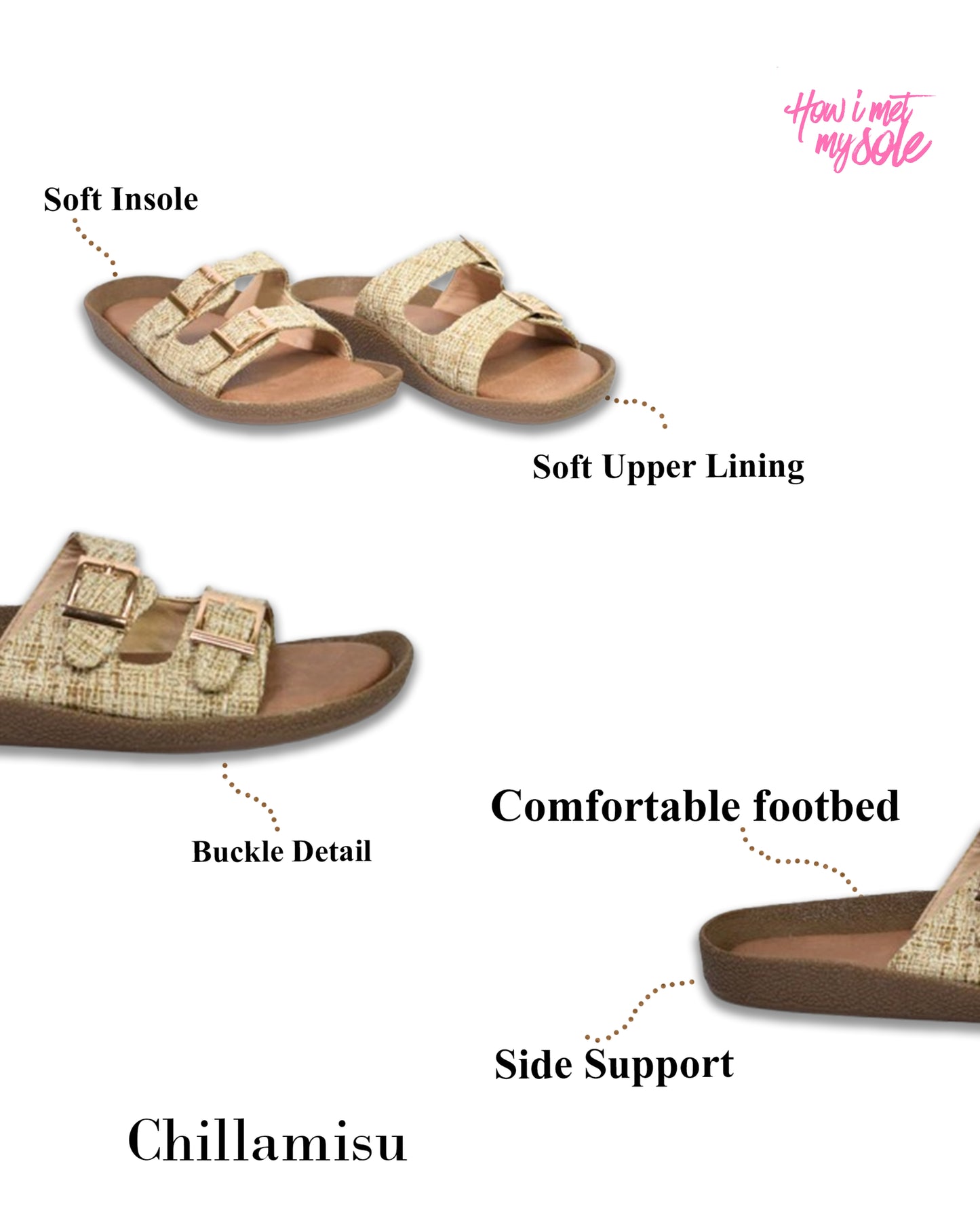 Chillamisu Broad Feet Slider Easy Slip On Flat - Detail