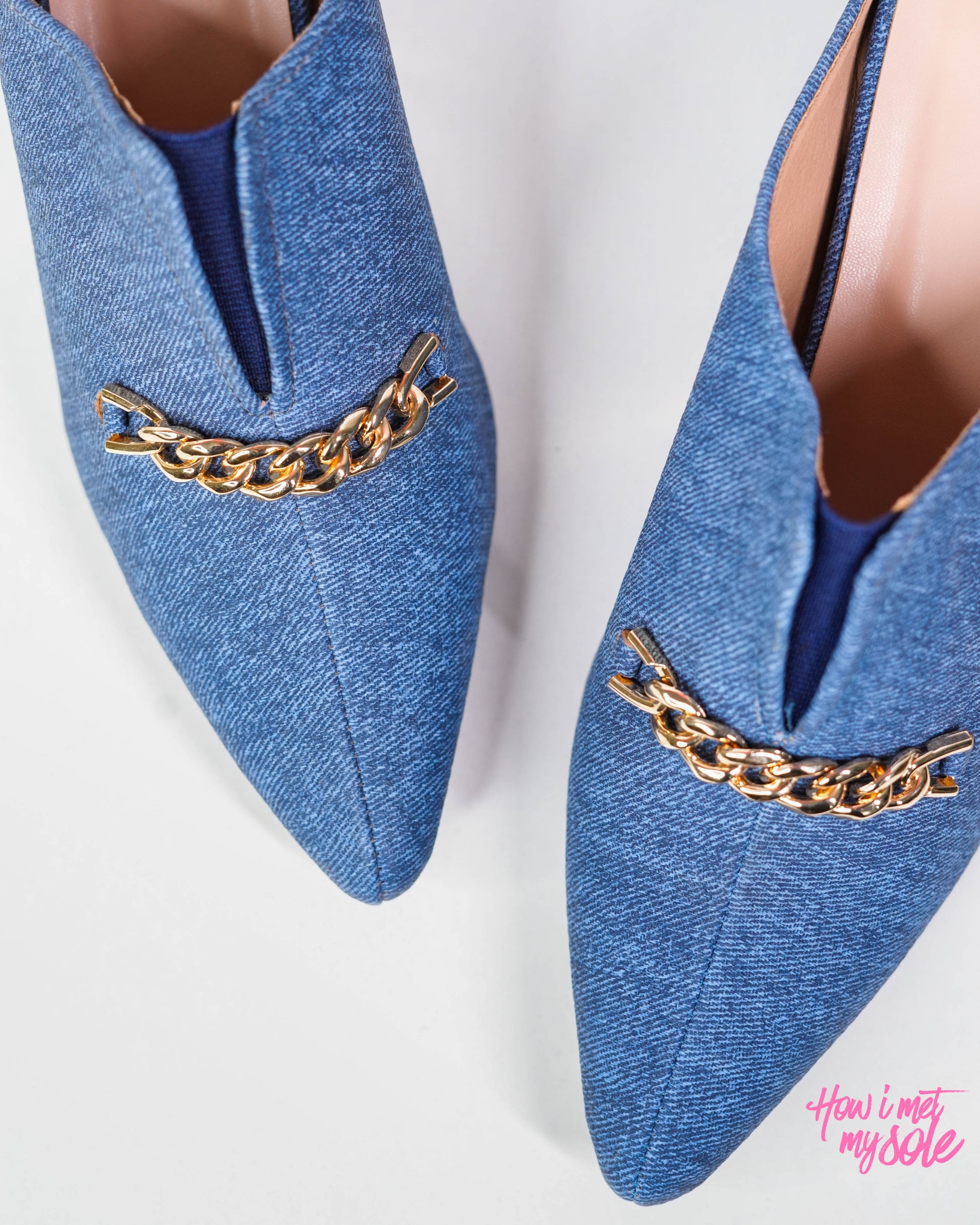 Denim Heels Rebel Gal -  Top Close Up