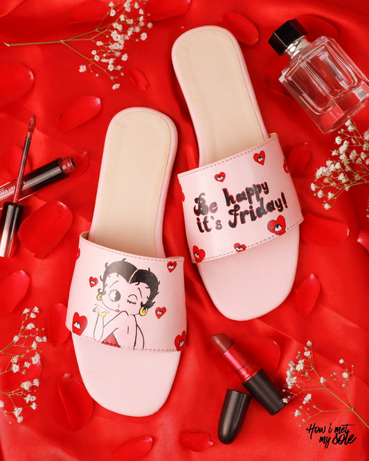 Hand-painted Betty Boop Slides - Top