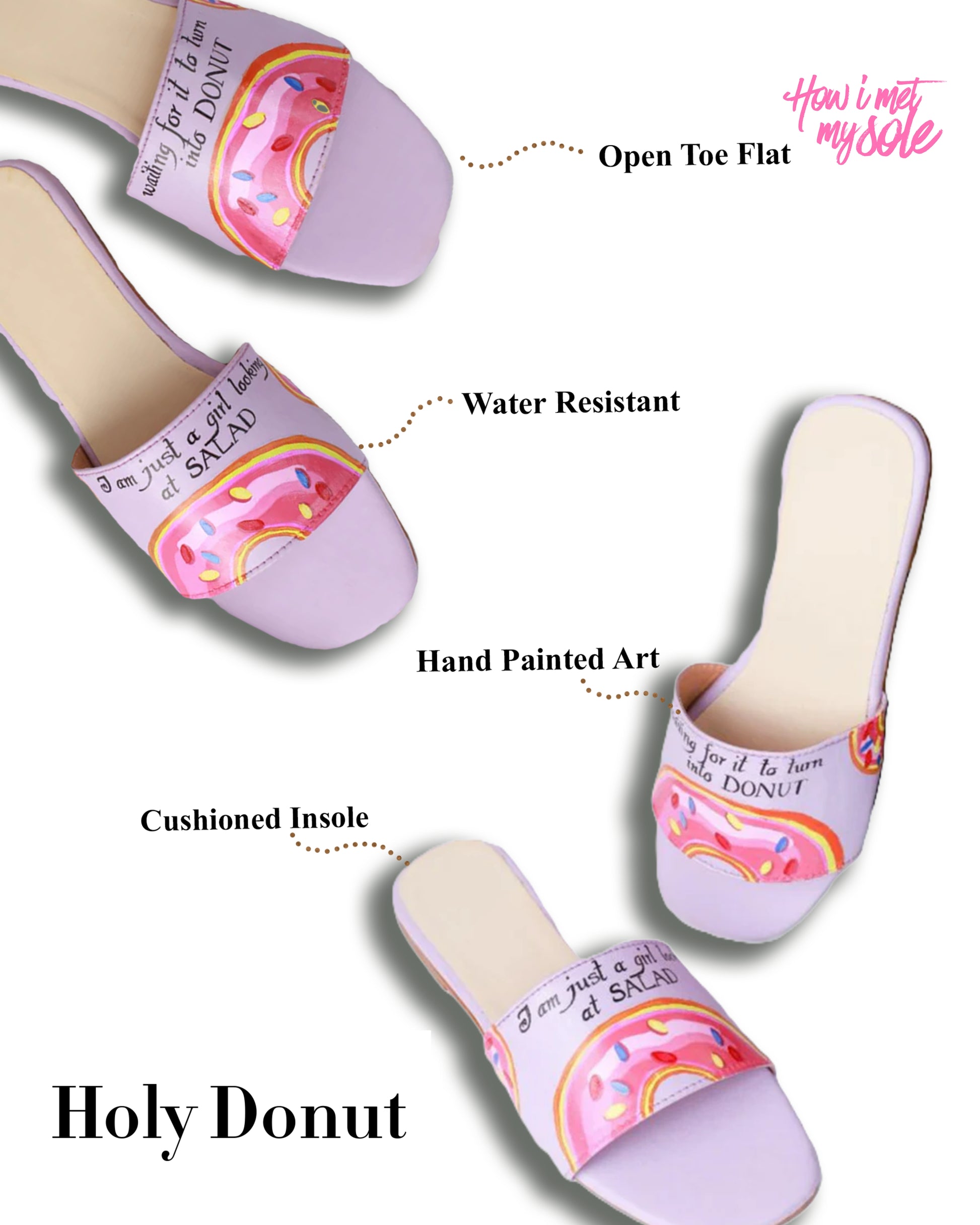 Hand Painted Custom Holy Donut Slider - Details
