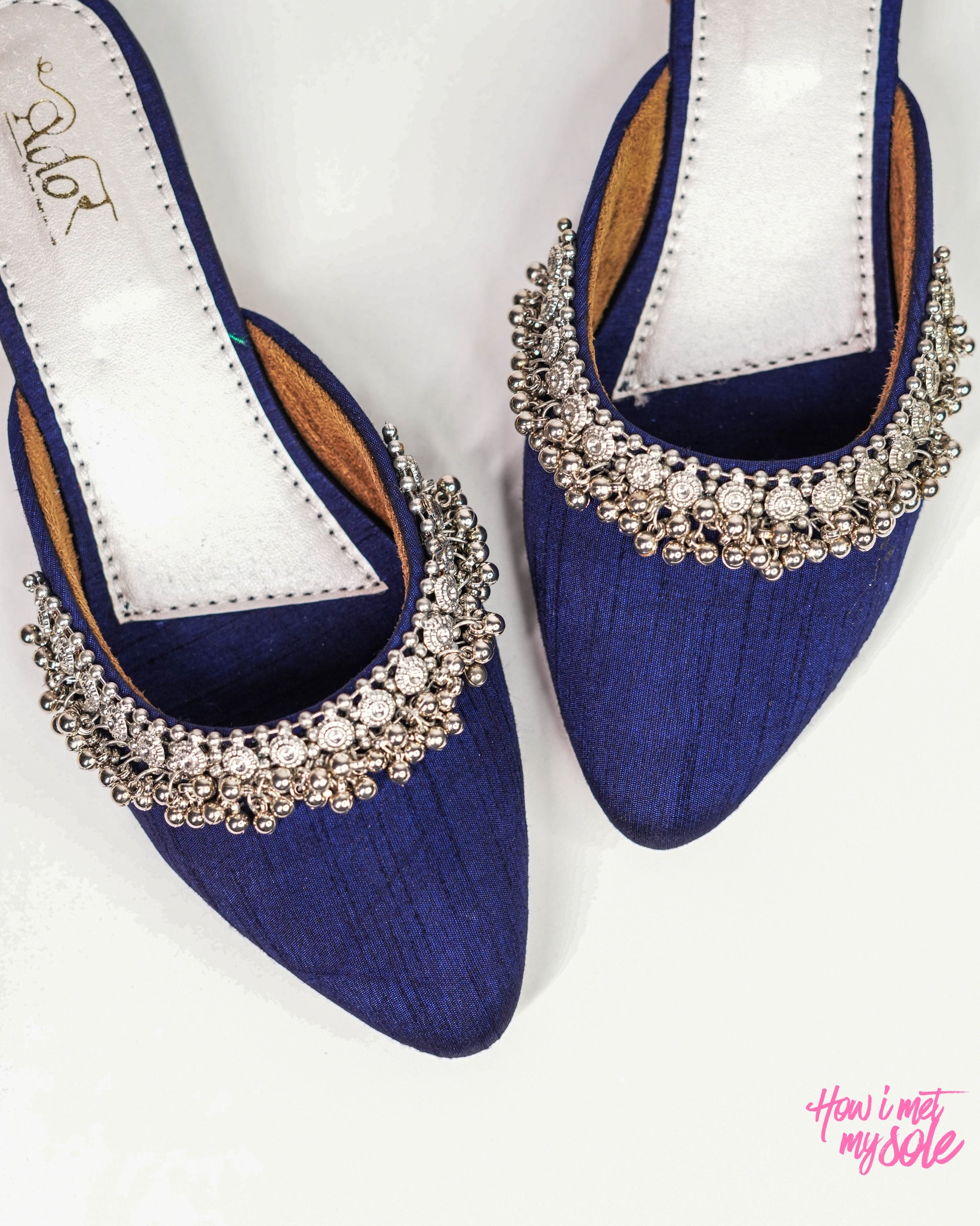 'Masakali Denim Blue Mules' - Top Pair