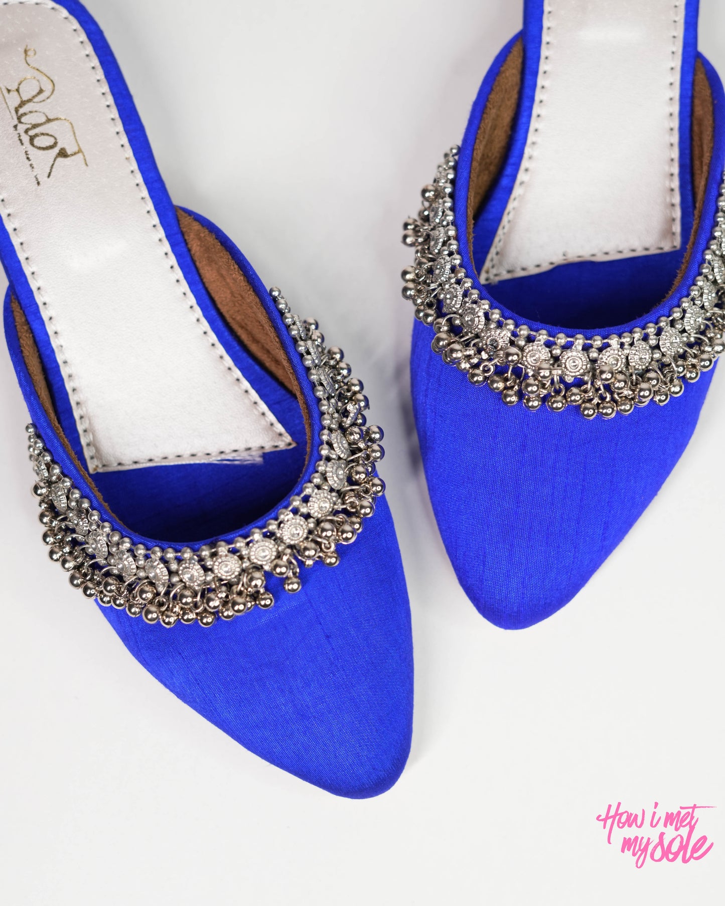 'Masakali Royal Blue Mules' - Top Pair