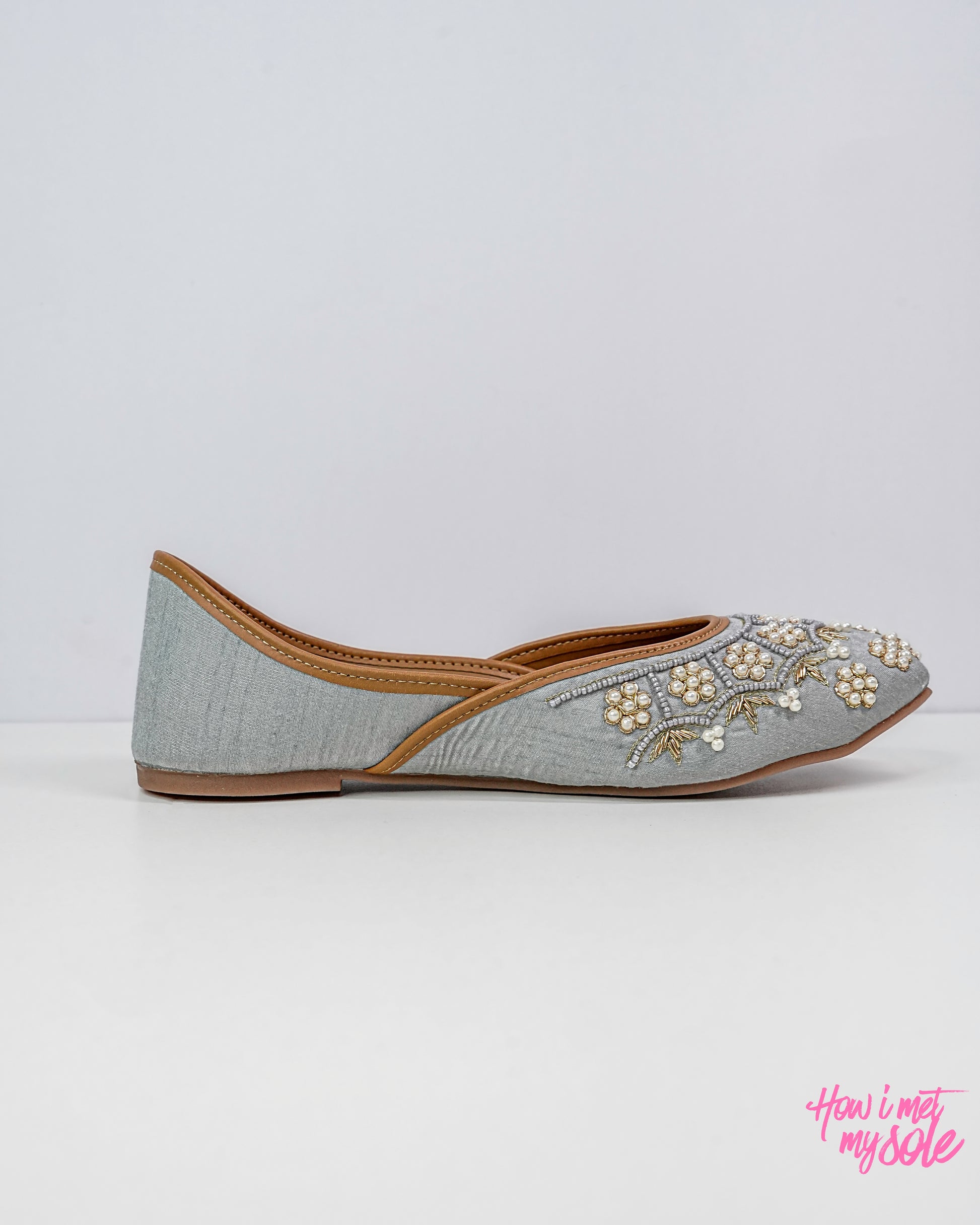 Pearl Pastel Shahi Aasman Jutties - Side