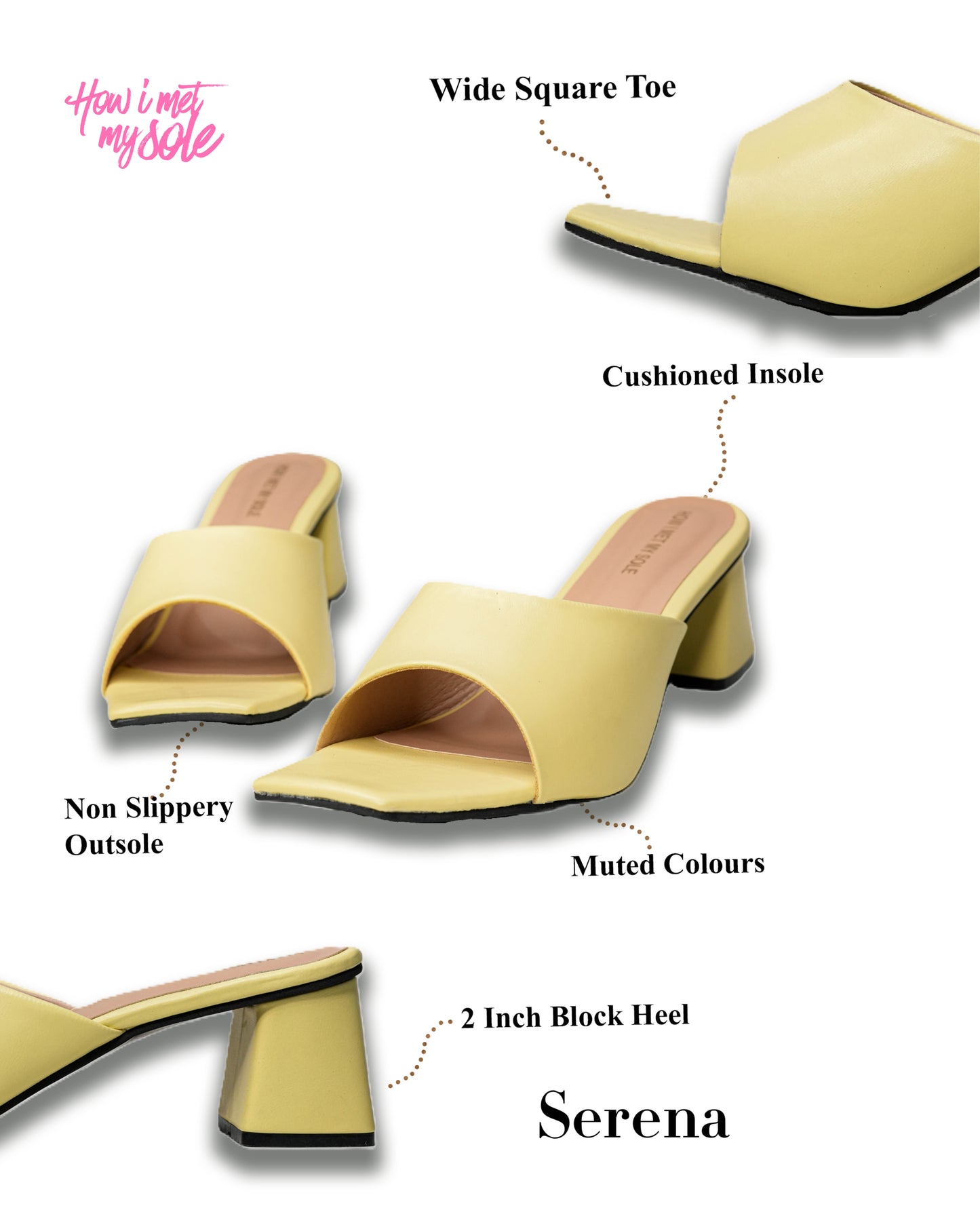 Serena: Yellow Open Toe Heel