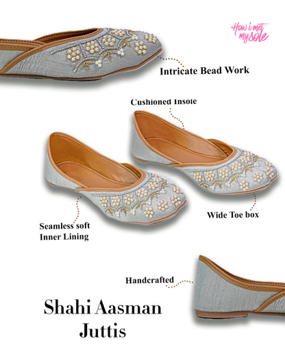 Shahi Aasman Handcrafted Embroidery Juttis - Details